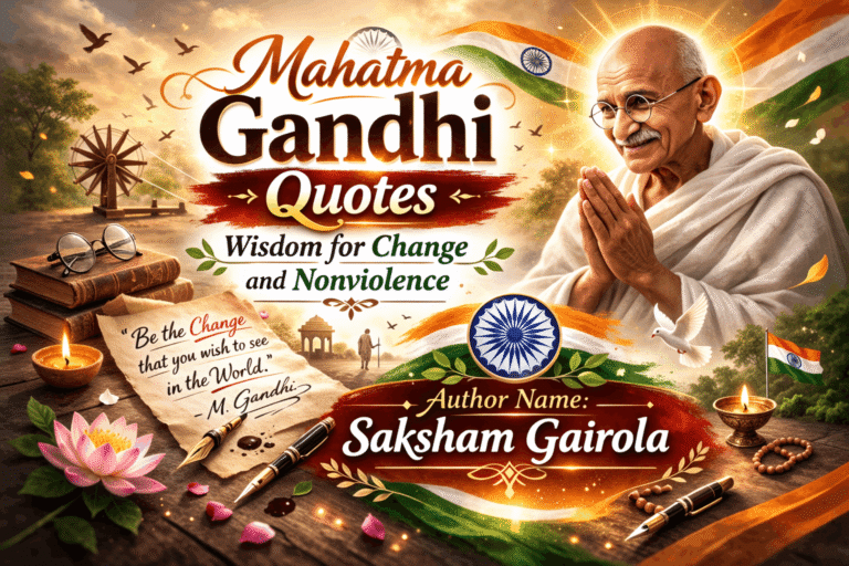 Mahatma Gandhi Quotes – Wisdom for Change and Nonviolence