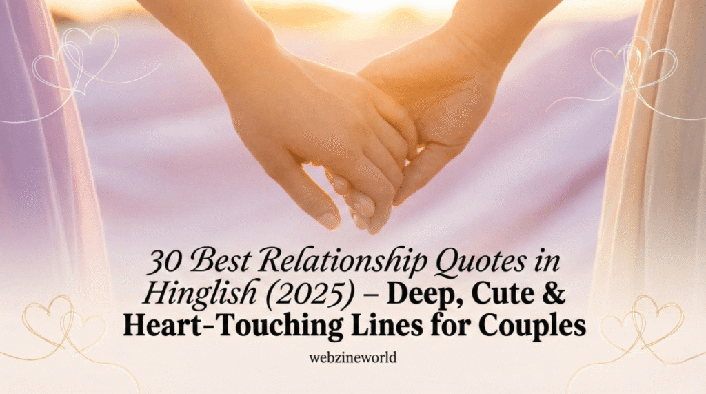 30 Best Relationship Quotes in Hinglish (2025) – Deep, Cute & Heart-Touching Lines for Couples - webzineworld