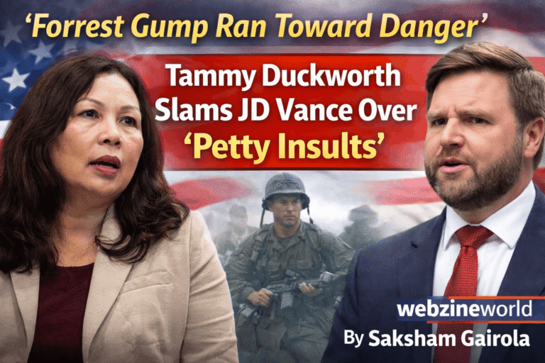 ‘Forrest Gump ran toward danger’: Tammy Duckworth slams JD Vance over ‘petty insults’
