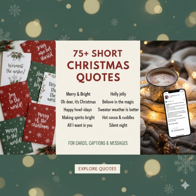 75+ Short Christmas Quotes for Cards, Captions & Messages